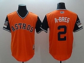 Astros 2 Alex Bregman A Breg Orange 2018 Players Weekend Team Jersey,baseball caps,new era cap wholesale,wholesale hats